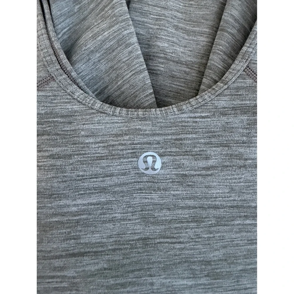 Lululemon Align Long Sleeve Shirt Grey Space Dye Nulu Cropped V-Neck Top